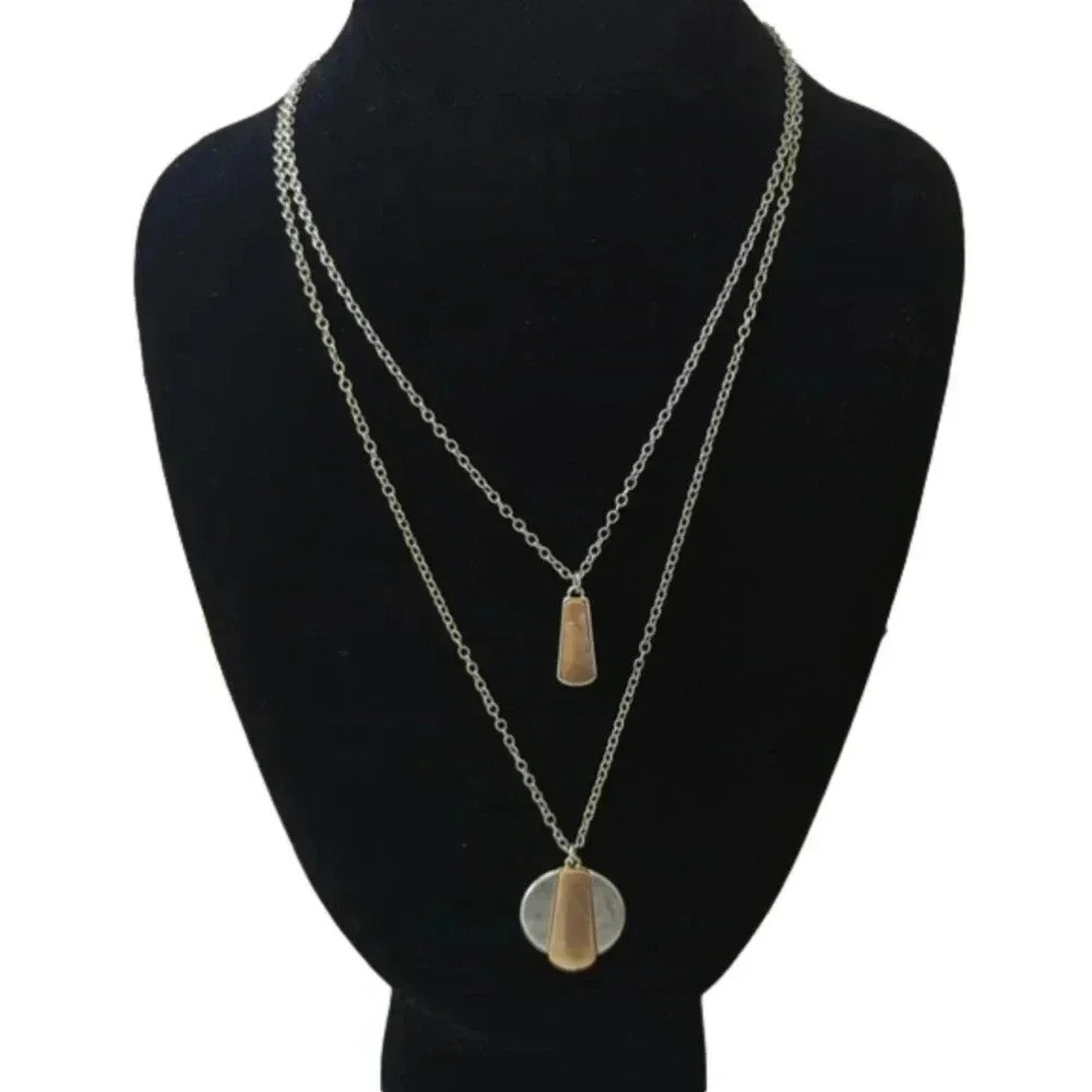 The Sak Womens Silver And Gold Necklace 42$